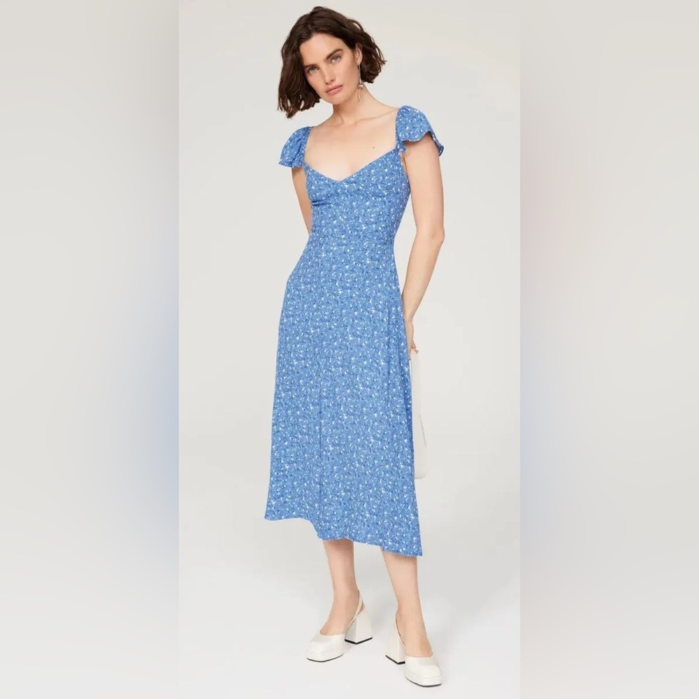 Reformation Blue Floral Maxi Dress